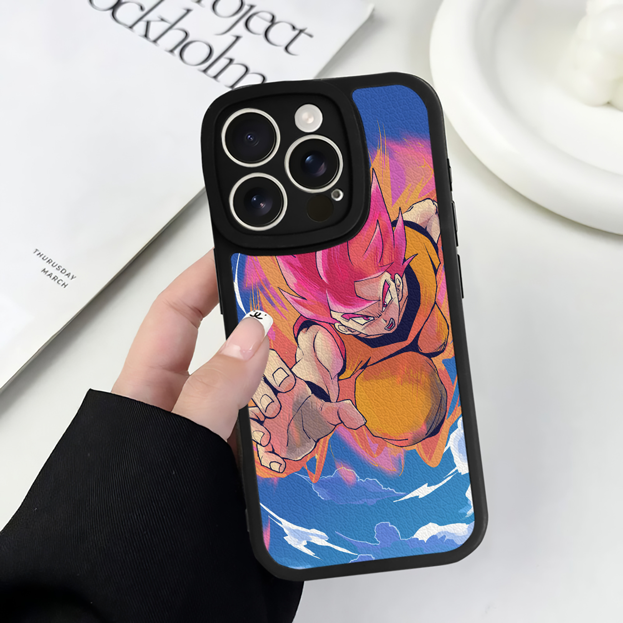 （画像用） ドラゴンボール DRAGON BALL 【iPhone 16シリーズ対応】シリコンスマホケース（レザー調） 材質：シリコン